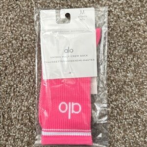 BNNU ALO Yoga Pink Crew Socks